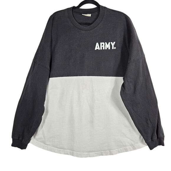 Spirit Jersey West Point Army XL Black White Oversized Long Sleeve Puff Print - Picture 2 of 11